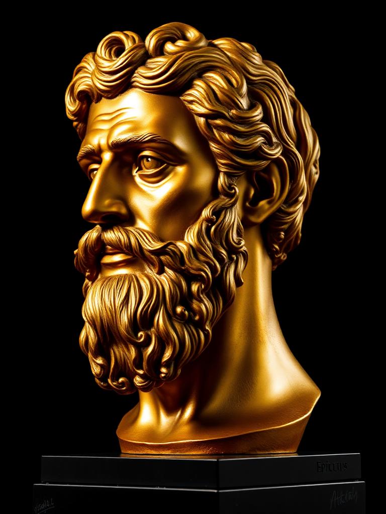 Busto dourado de Epiteto