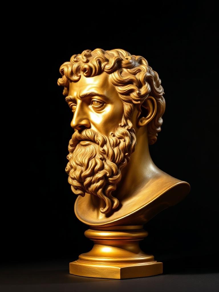 Busto dourado de Marco Aur\u00e9lio